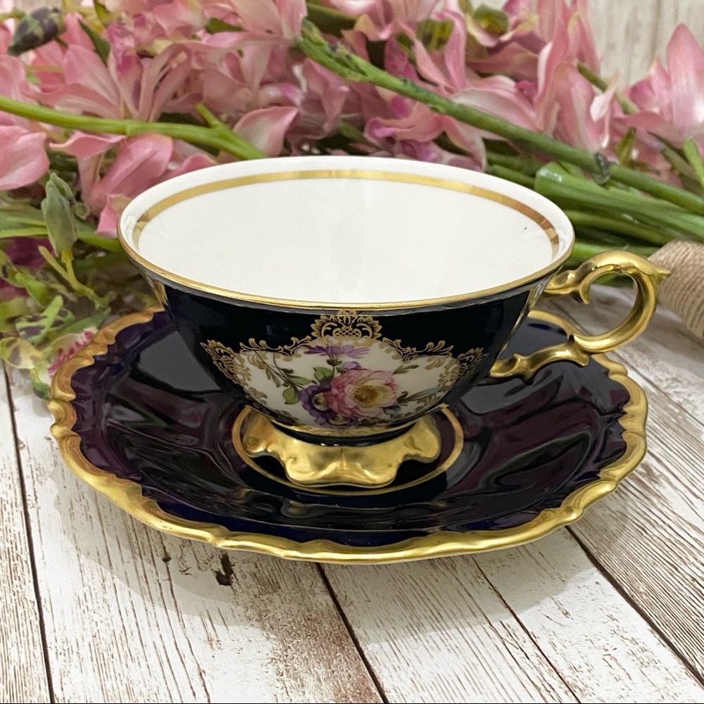 Echt Cobalt Bavaria Germany Victorian Cup Saucer